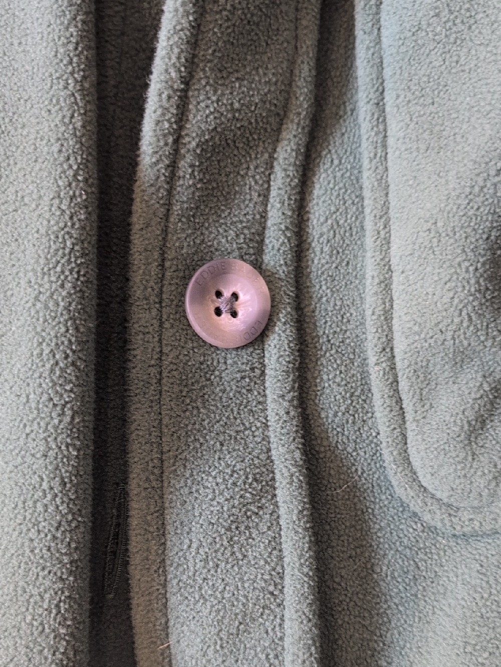 Eddie Bauer Green Fleece Button Up Women's Size M - Picture 3 of 4